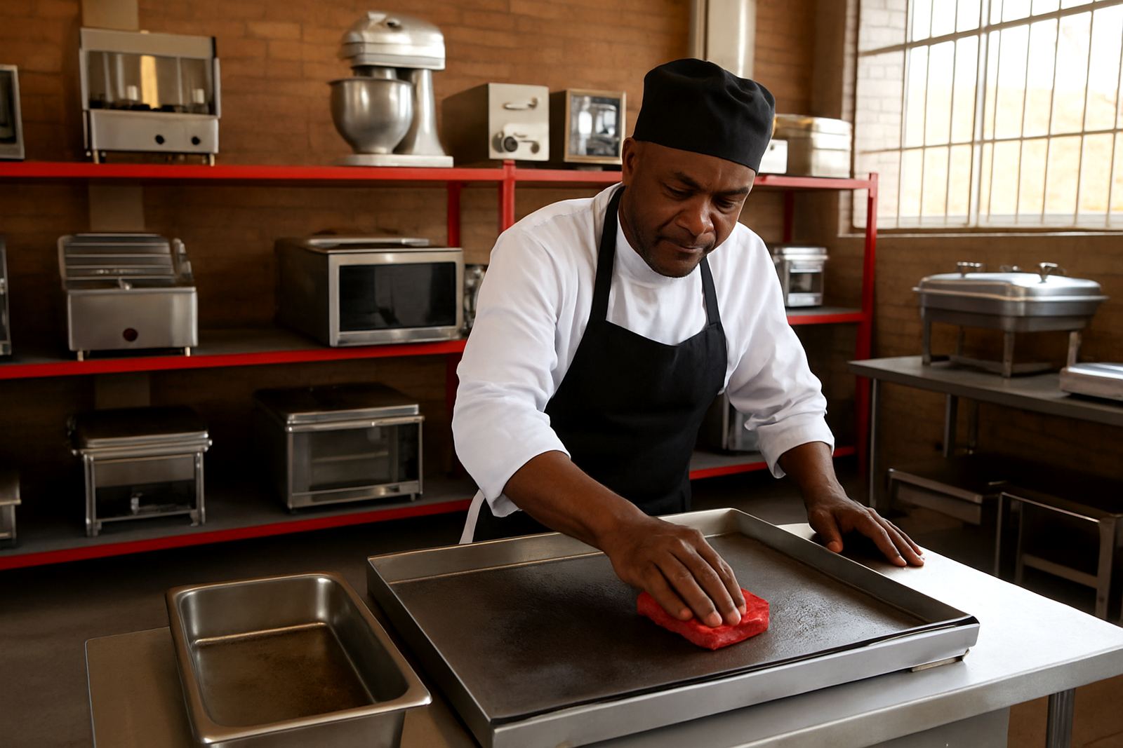 End-Shift Griddle Cleaning