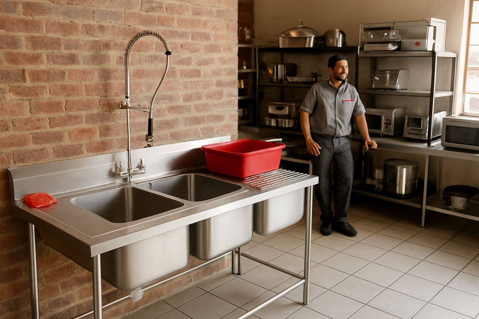 Three Sink Unit